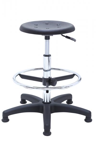 ESD Stool POLO Special CH Plastpur Ergowork Swivel Stool with Glides Antistatic Stool ESD Products AES